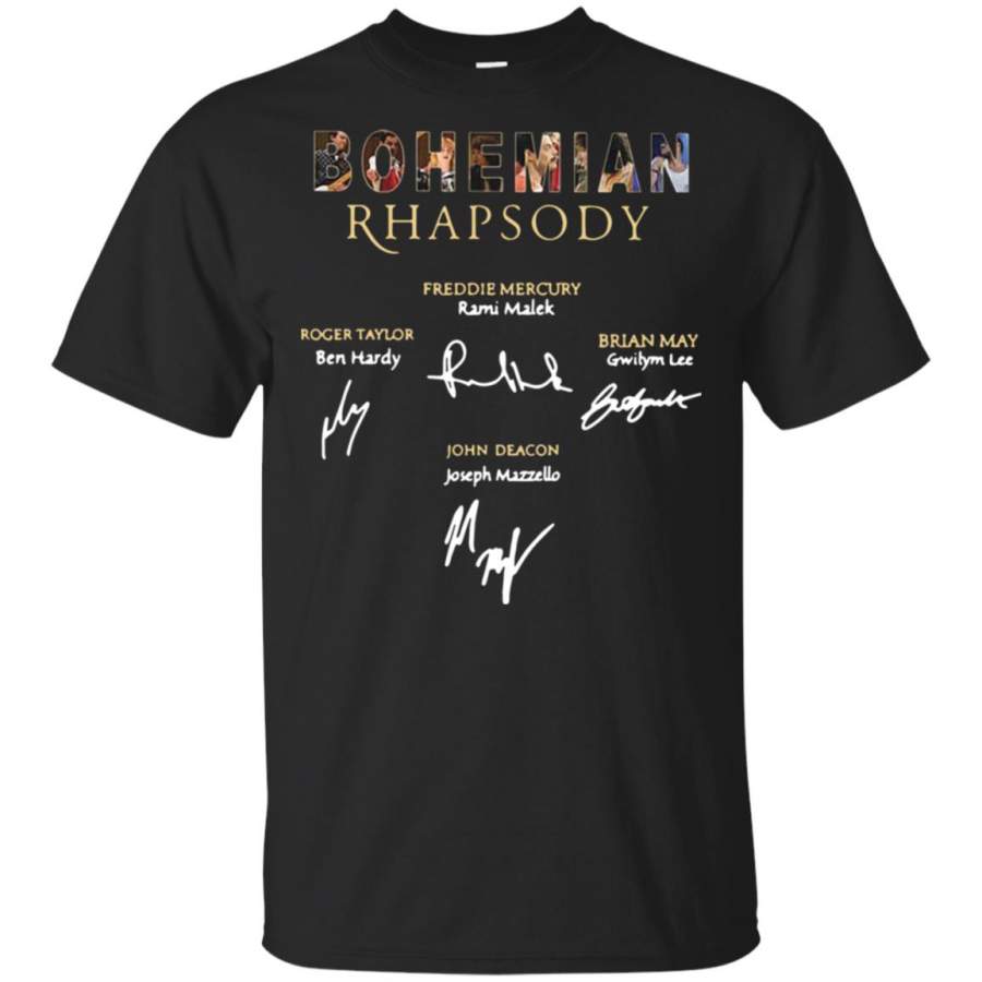 Bohemian Rhapsody Rami Malek Freddie Mercury signature T Shirt – Moano Store