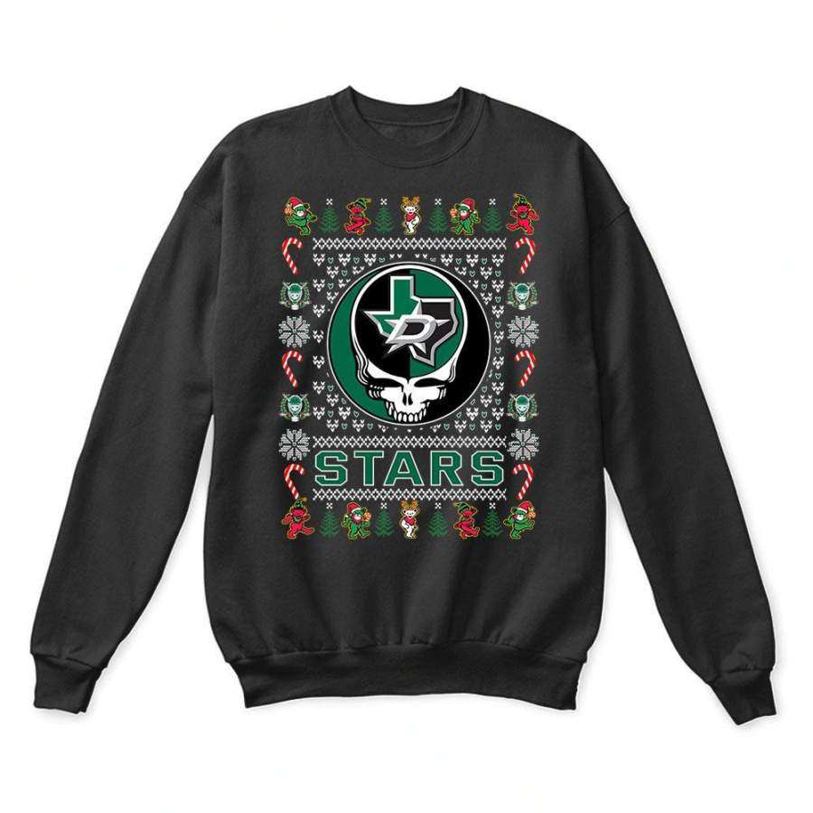 Dallas Stars x Grateful Dead Christmas Ugly Sweater