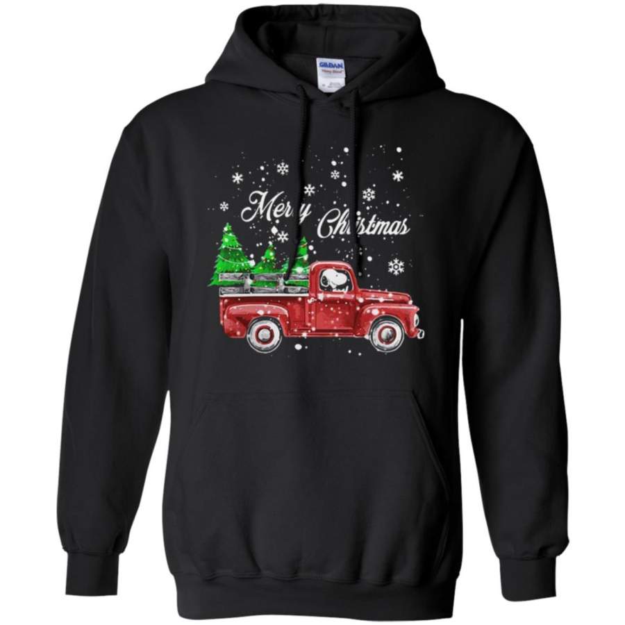 Merry Christmas Snoopy driving christmas tree truck Hoodie – Moano Store