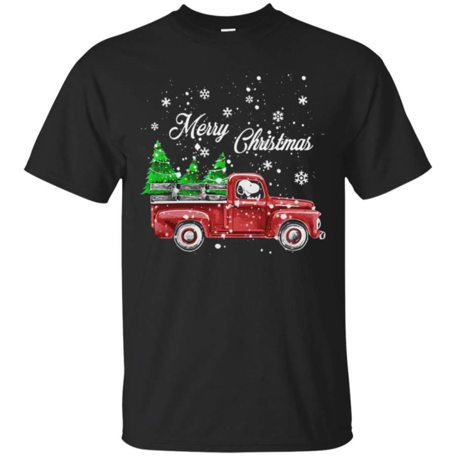 Merry Christmas Snoopy driving christmas tree truck T Shirt – Moano Store