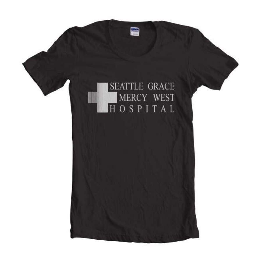 Logo Only Seattle Garce Mercy West Hospital Greys Anatomy T-shirt Women Tee