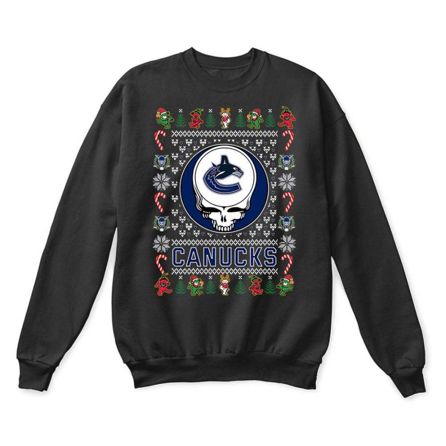 Vancouver Canucks x Grateful Dead Christmas Ugly Sweater