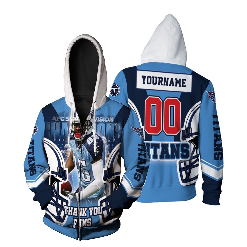 Adoree Jackson 25 Tennessee Titans Super Bowl 2021 Afc South Division Personalized Zip Hoodie All-Over Print