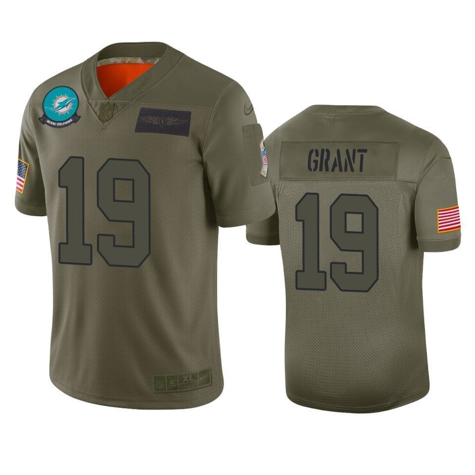 Miami Dolphins Jakeem Grant Camo 2021 Salute To Service Limited 3D Jersey