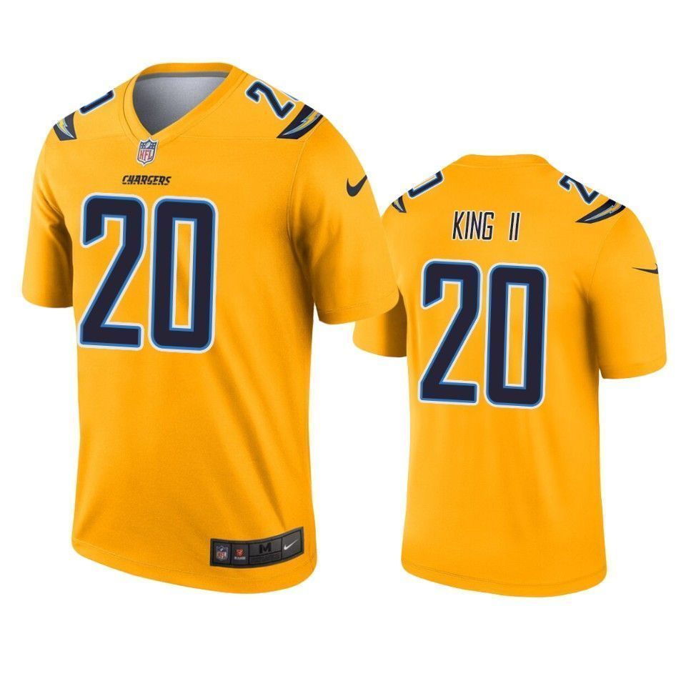 Los Angeles Chargers Desmond King Gold Inverted Legend 3D Jersey