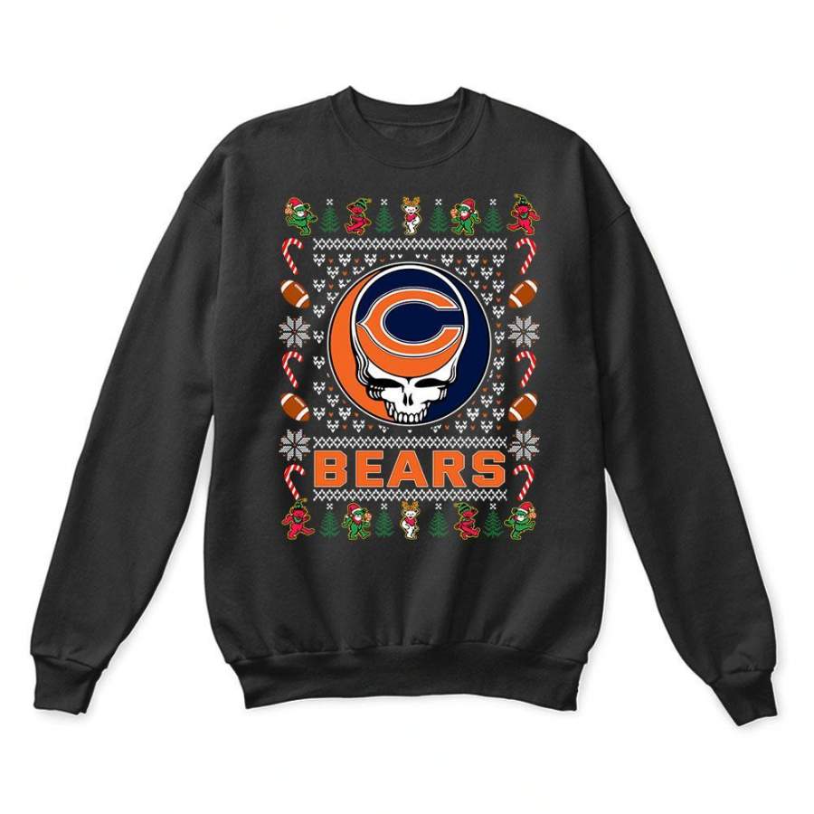 Chicago Bears x Grateful Dead Christmas Ugly Sweater