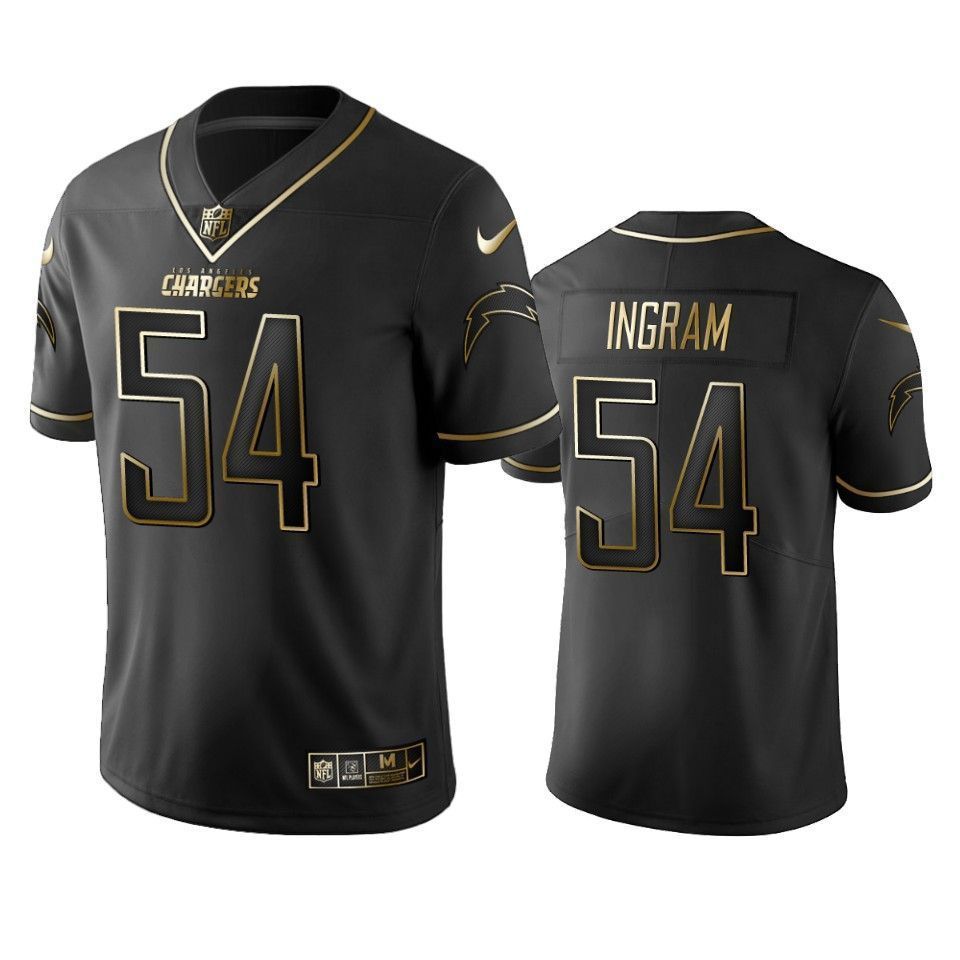 Los Angeles Chargers Melvin Ingram Black Golden Edition 2021 Vapor Untouchable Limited Mens 3D Jersey