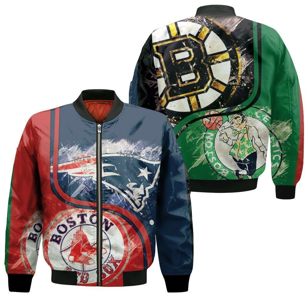 Boston Red sox new england patriots Boston Bruins Boston Celtic 3d t shirt hoodie sweater Jersey jersey Bomber Jacket