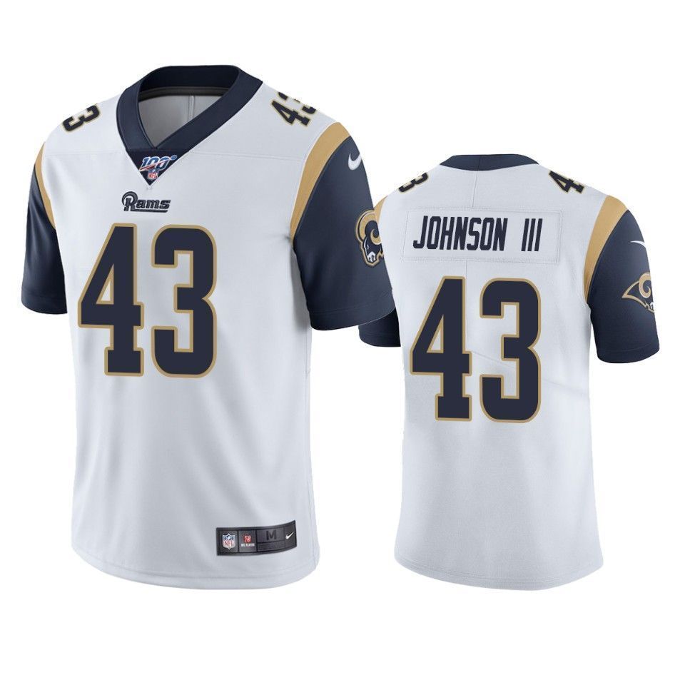 Los Angeles Rams John Johnson White 100Th Season Vapor Limited 3D Jersey