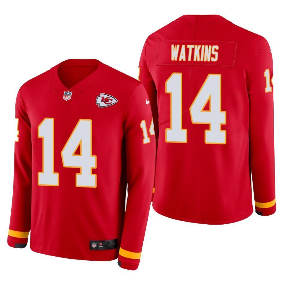 Kansas City Chiefs Sammy Watkins Therma Long Sleeve Mens Jersey jersey Red