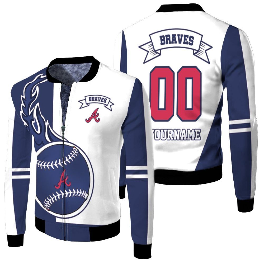 Atlanta Braves 3D Personalized Fleece Bomber Jacket All-Over Print