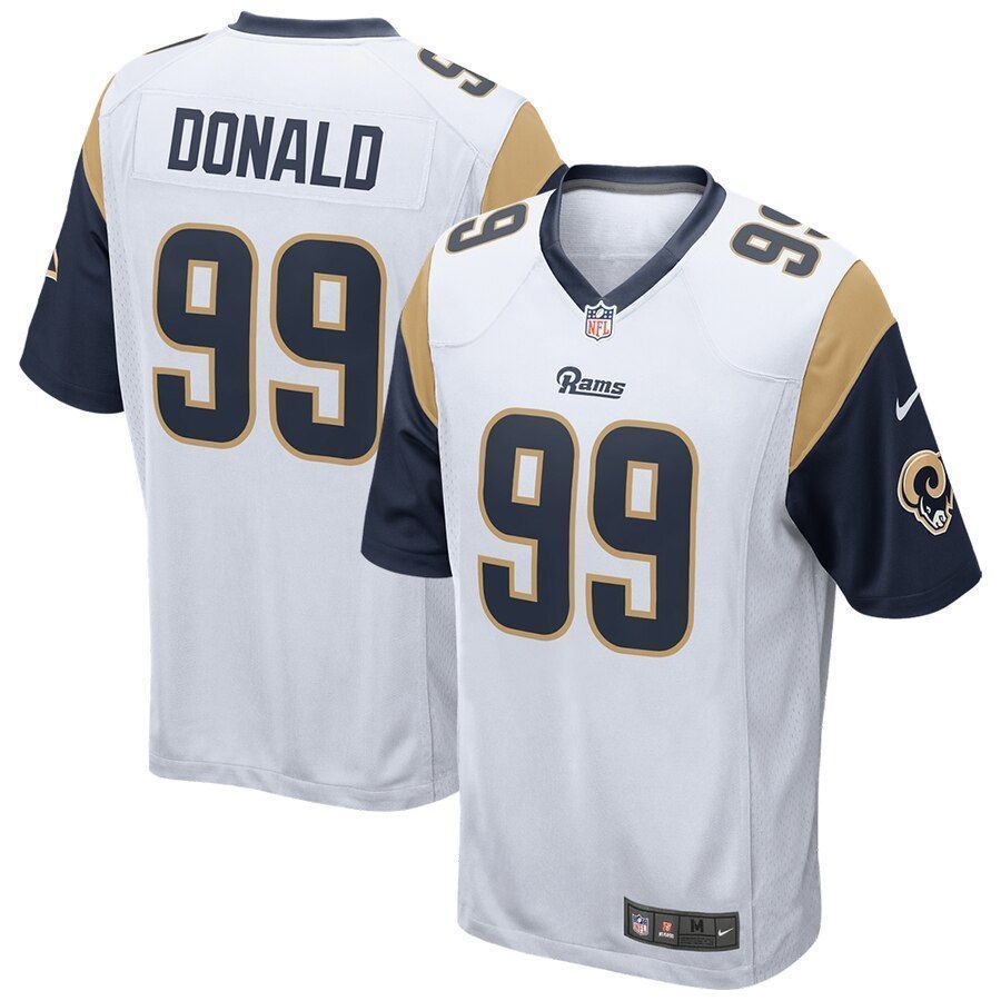 Aaron Donald Los Angeles Rams Game White 3D Jersey