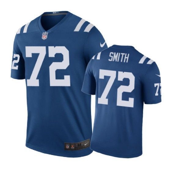 Indianapolis Colts 72 Braden Smith Color Rush Royal 3D Jersey