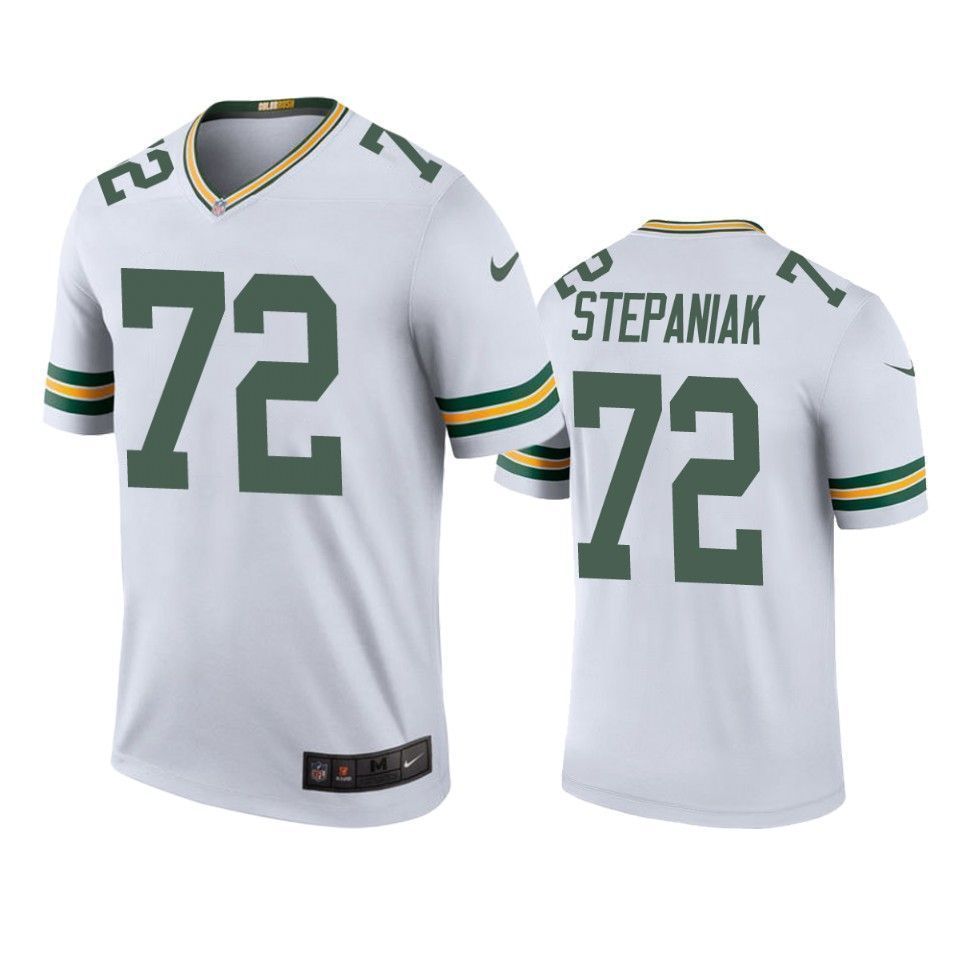 Green Bay Packers Simon Stepaniak White Color Rush Legend 3D Jersey