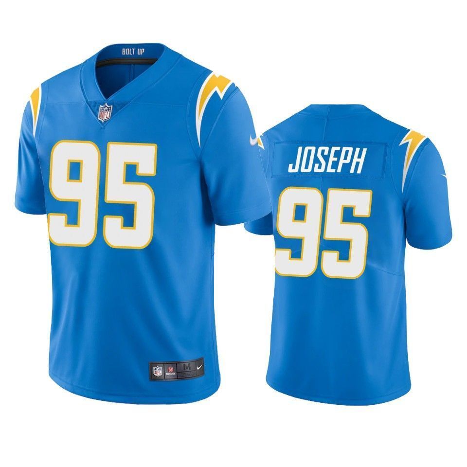 Los Angeles Chargers Linval Joseph Powder Blue 2021 Vapor Limited Mens 3D Jersey