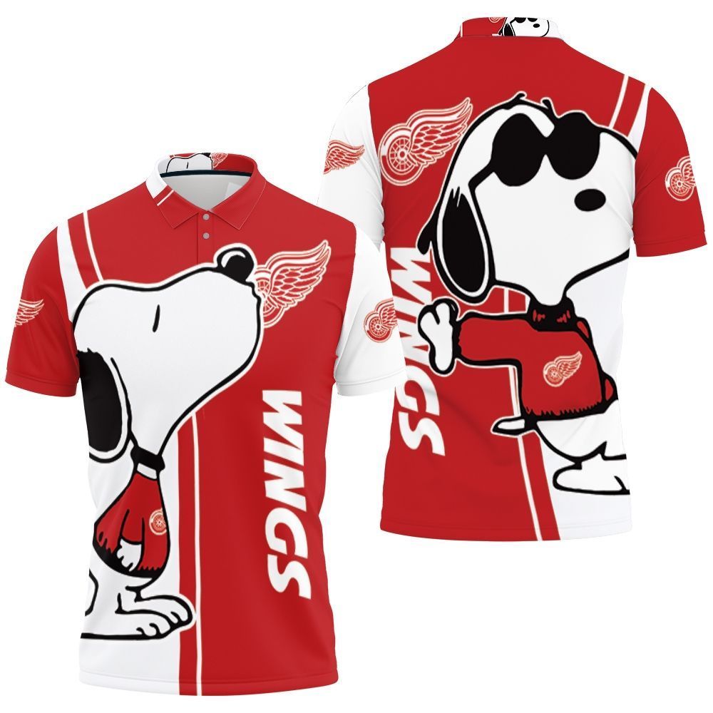 Detroit Red Wings Snoopy Lover 3D Printed Polo Shirt