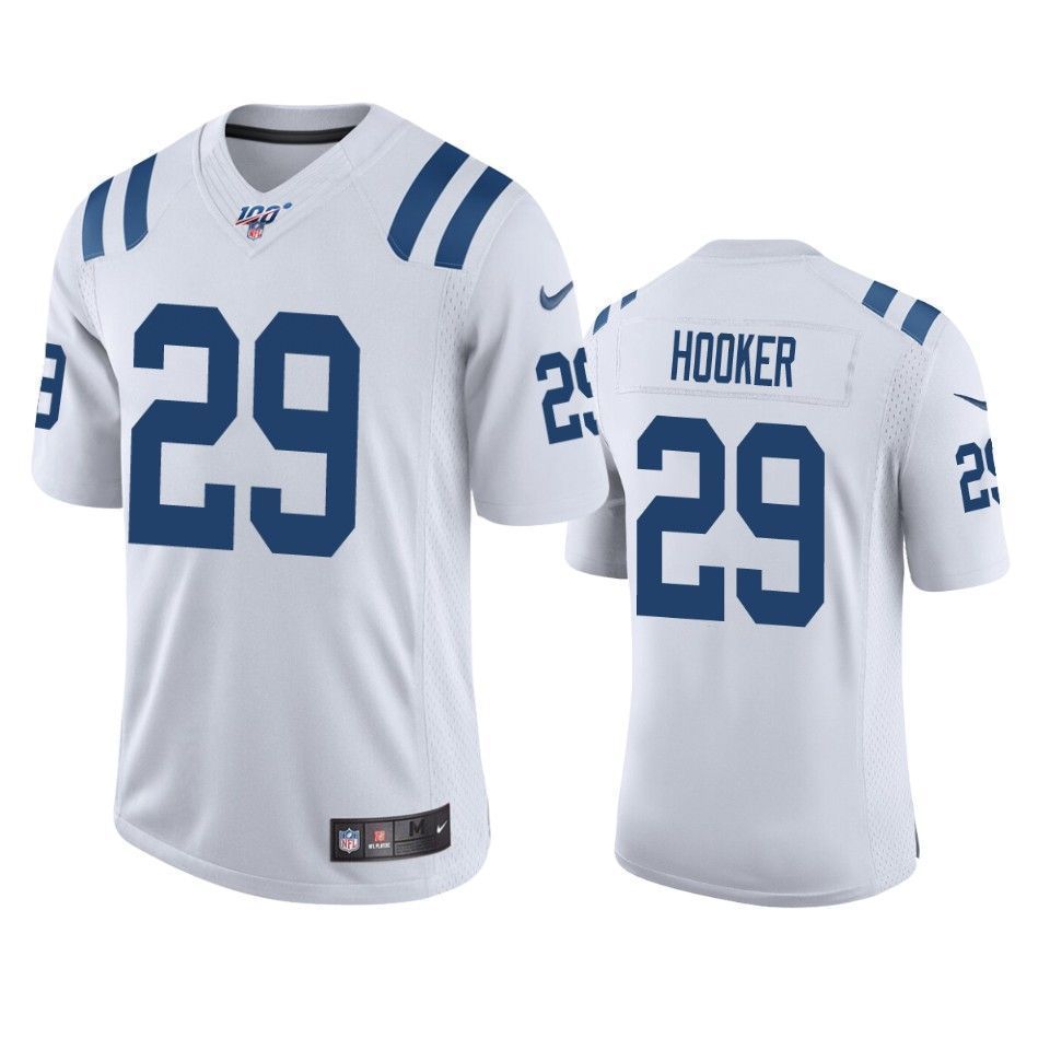 Indianapolis Colts Malik Hooker White 100Th Season Vapor Limited 3D Jersey