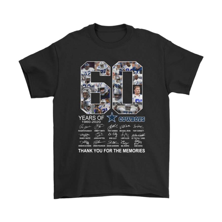 60 Years Of Dallas Cowboys 1960-2020 Thank You For The Memories Shirts