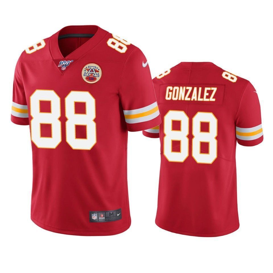 Kansas City Chiefs Tony Gonzalez Red 100Th Season Vapor Limited 3D Jersey