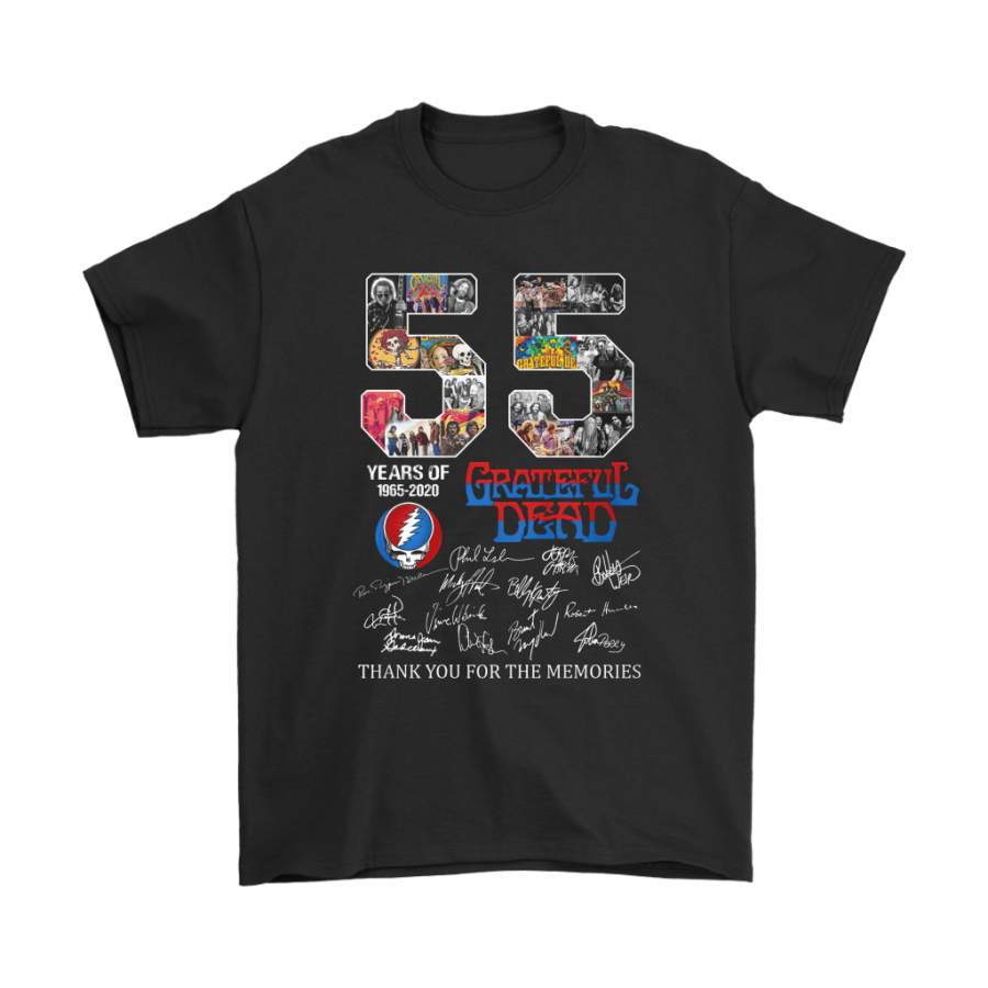 55 Years Of Grateful Dead Thank You For The Memories Signature Shirts