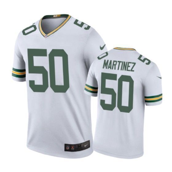 Green Bay Packers 50 Blake Martinez Color Rush White 3D Jersey