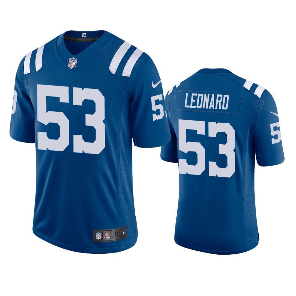 Indianapolis Colts Darius Leonard Royal 2021 Vapor Limited Mens 3D Jersey