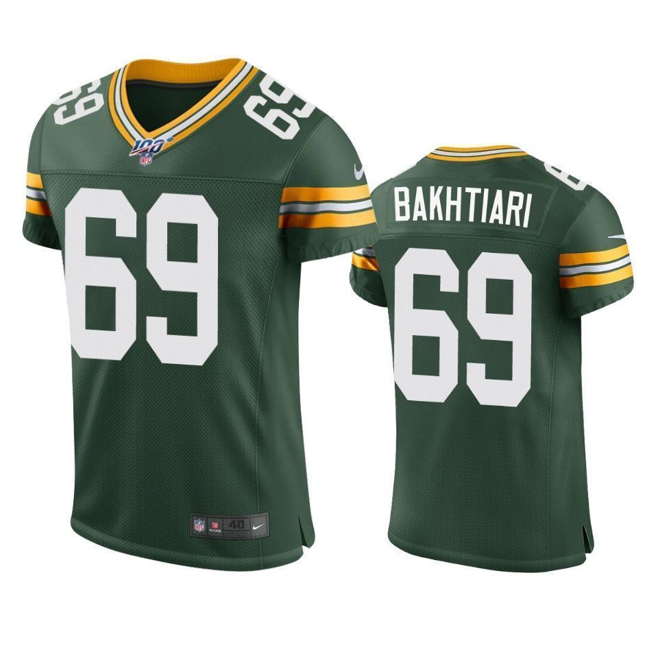 Green Bay Packers David Bakhtiari Green 100Th Season Vapor Elite 3D Jersey