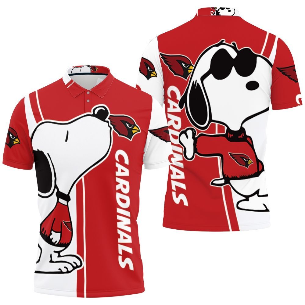 Arizona Cardinals Snoopy Lover 3D Printed Polo Shirt