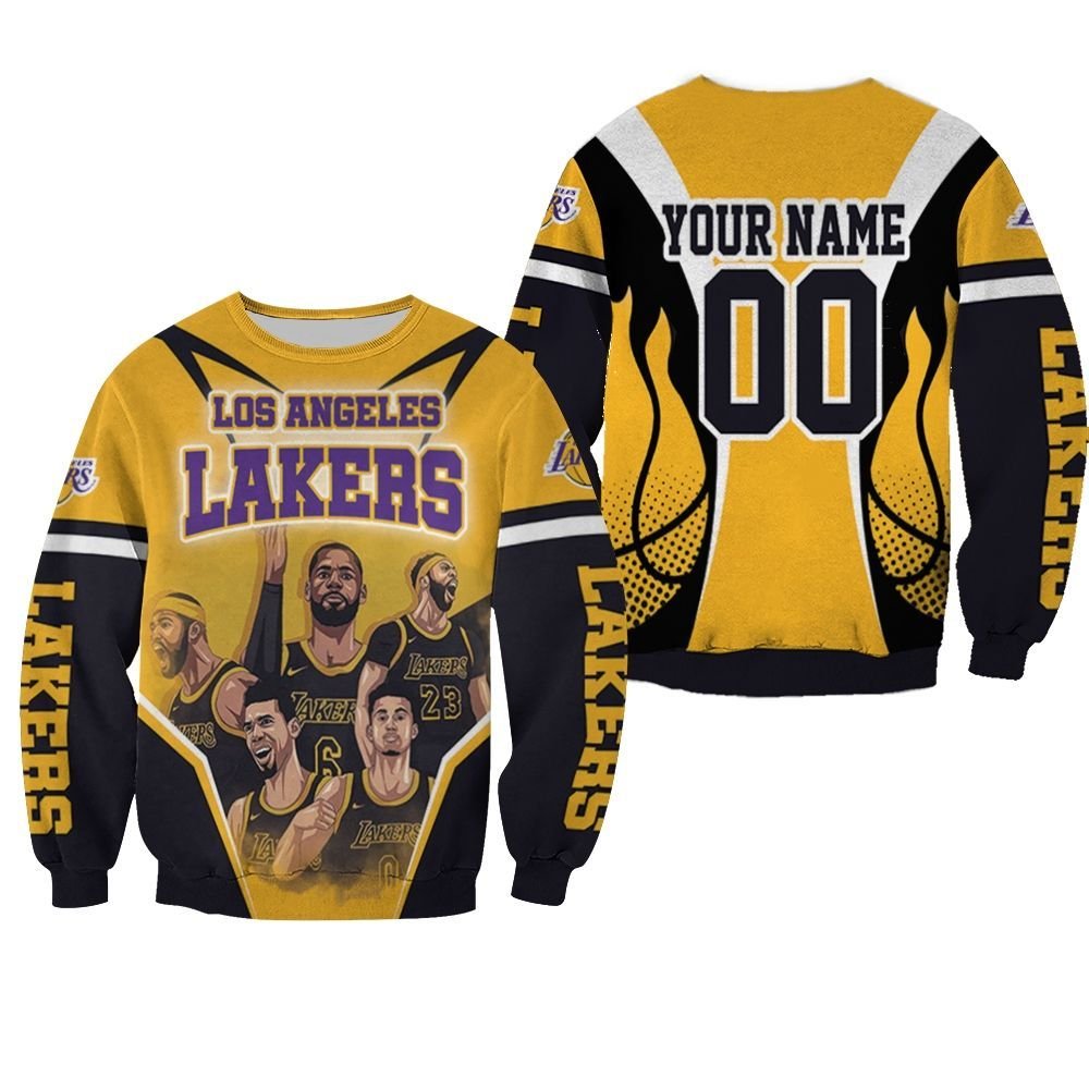 Los Angeles Laker Player Style Western Conference Personalized Sweater All-Over Print