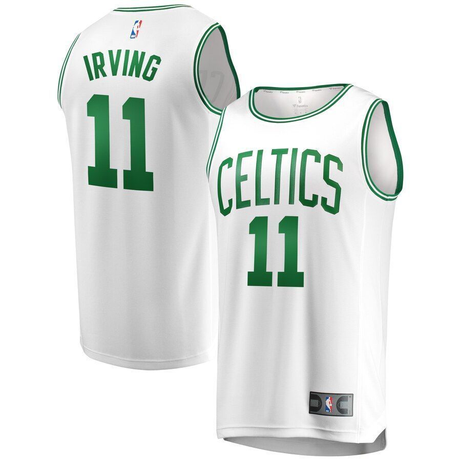 Kyrie Irving Boston Celtics Fanatics Branded Fast Break Replica Player White Association Edition 3D Jersey