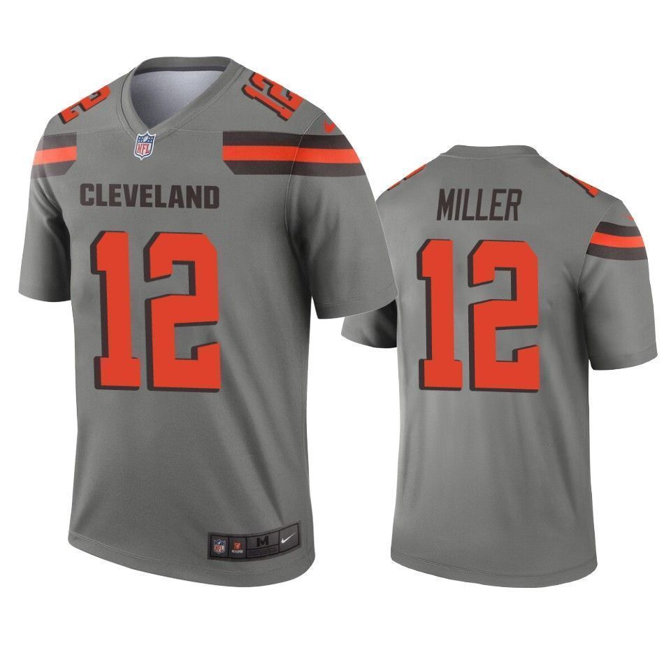 Cleveland Browns Braxton Miller Gray Inverted Legend 3D Jersey