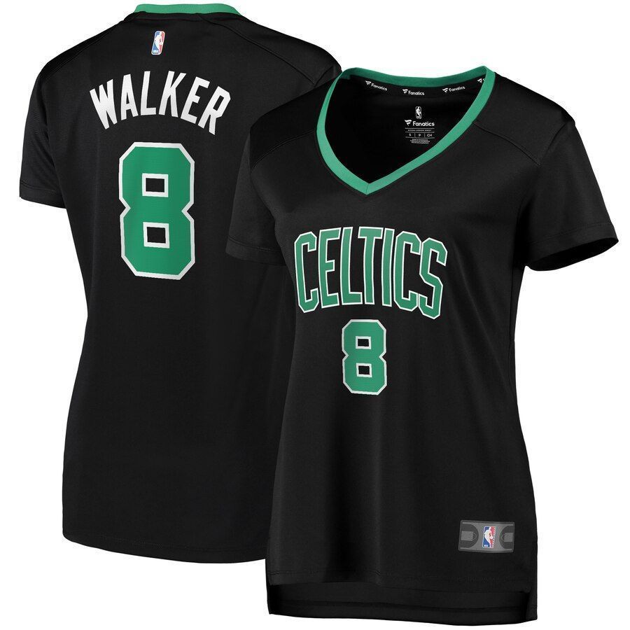 Kemba Walker Boston Celtics Fanatics Branded WoFast Break Replica Player Black Statement Edition 3D Jersey