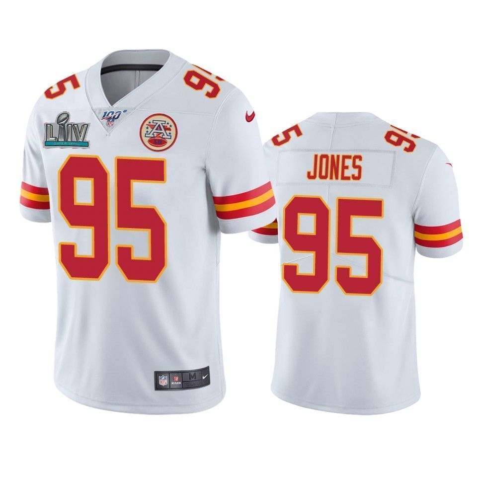 Kansas City Chiefs Chris Jones White Super Bowl Liv Vapor Limited 3D Jersey