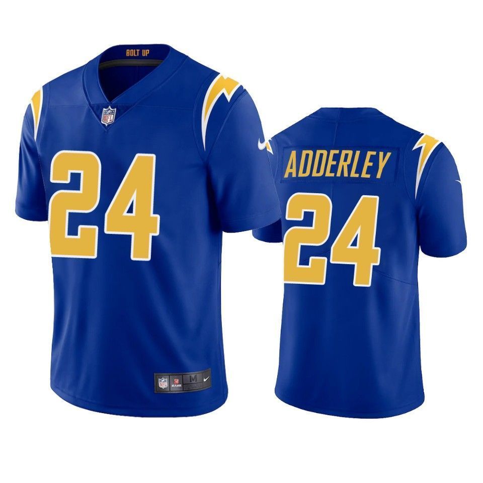 Los Angeles Chargers Nasir Adderley Royal 2021 2Nd Alternate Vapor Limited Mens 3D Jersey