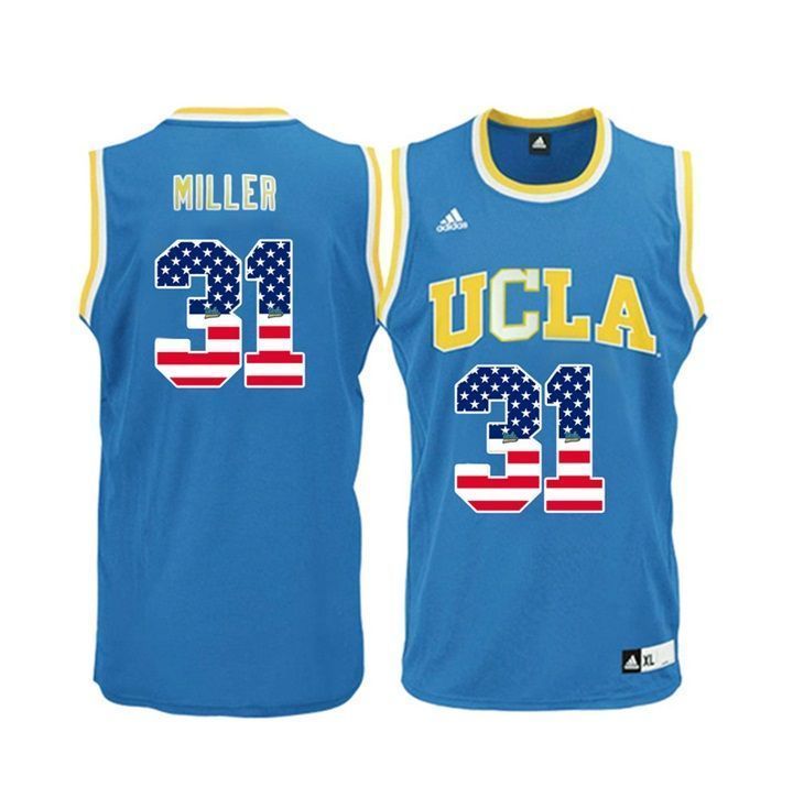 Male Ucla Bruins Reggie Miller Blue Us Flag 3D Jersey