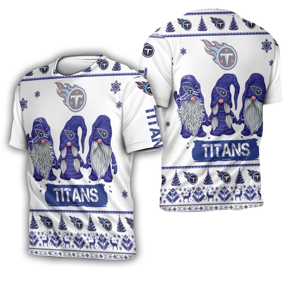 Christmas Gnomes Tennessee Titans Ugly Sweatshirt Christmas 3D 3D T-Shirt