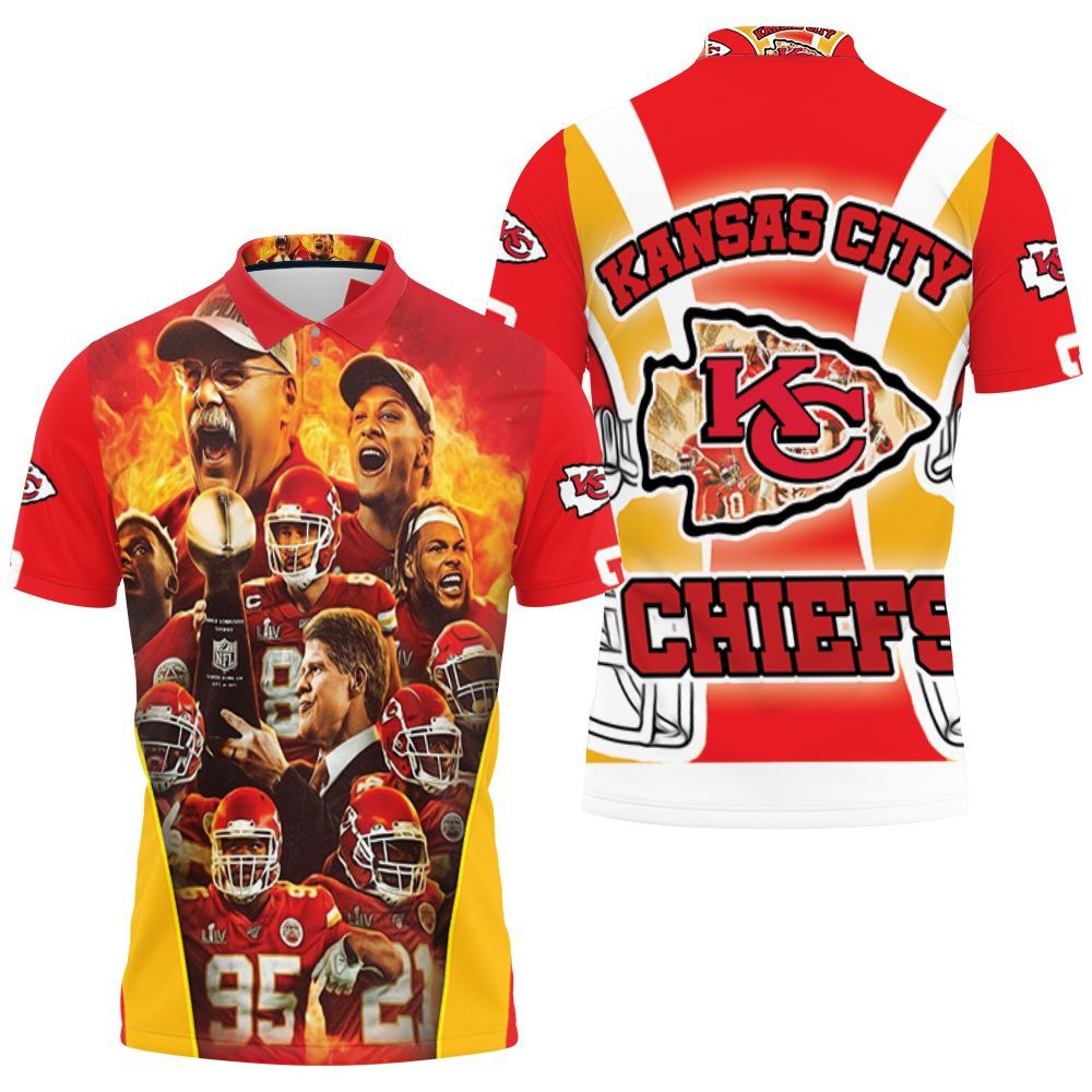 Kansas City Chiefs Champions Afc West Division Super Bowl 2021 Polo Shirt