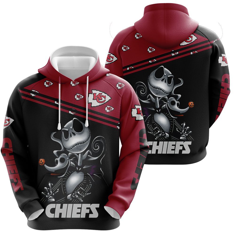 Jack Skellington Kansas City Chiefs 3D T Shirt Hoodie Jersey Hoodie