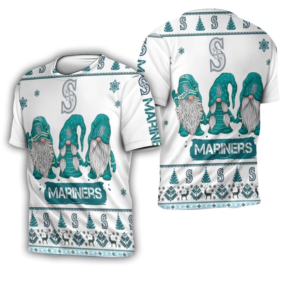 Christmas Gnomes Seattle Mariners Ugly Sweatshirt Christmas 3D 3D T-Shirt