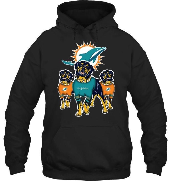 Miami Dolphins Rottweilers Fan Hoodie T Shirt Hoodie, Hoodie Sweater