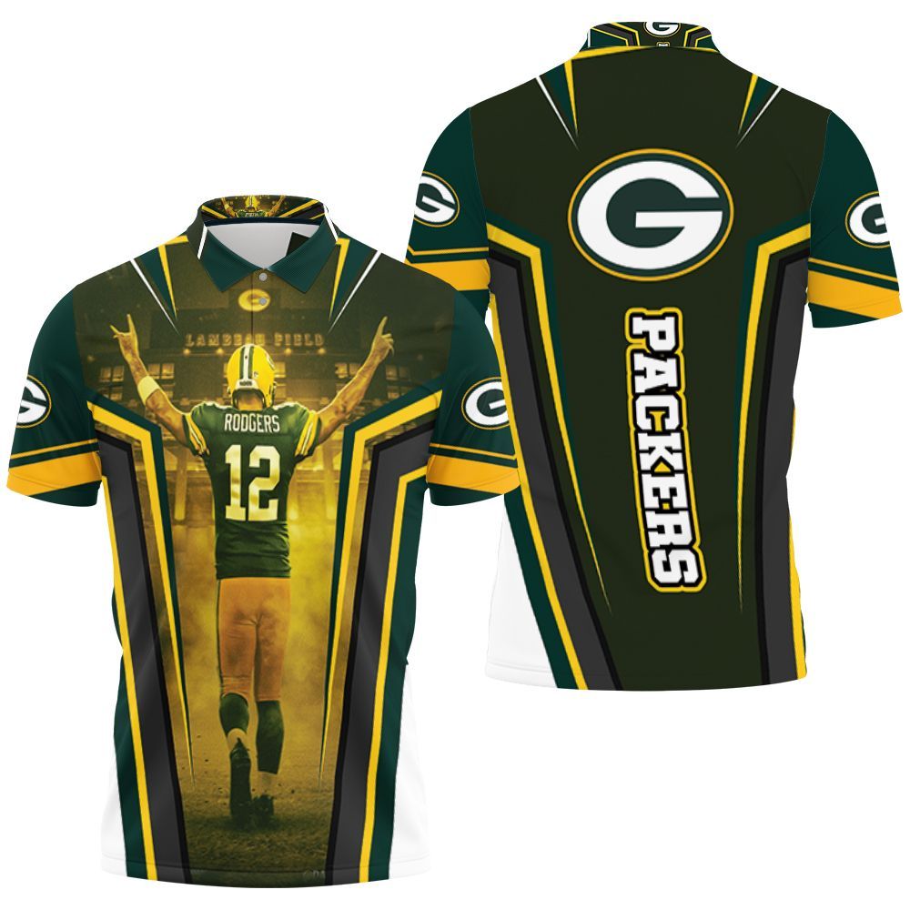 Green Bay Packers Aaron Rodgers 12 For Fans Polo Shirt