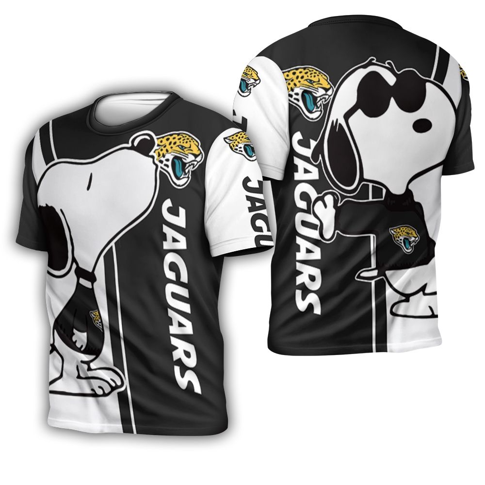 Jacksonville Jaguars Snoopy Lover 3D Printed 3D T-Shirt