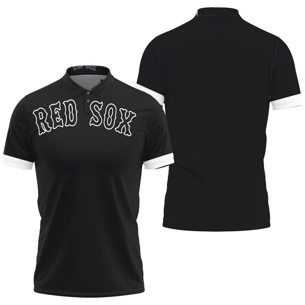 Boston Red Sox Black 2019 Jersey Inspired Style Polo Shirt