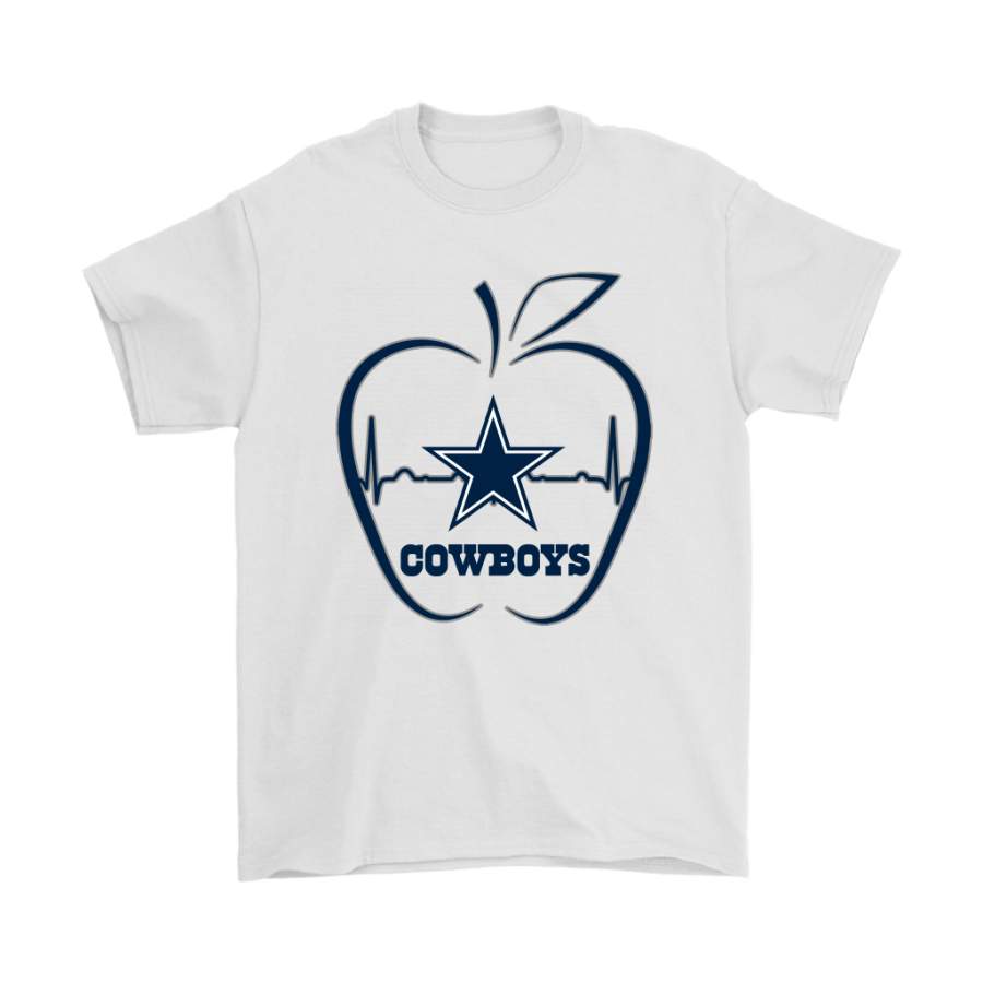 Apple Heartbeat Teacher Symbol Dallas Cowboys Shirts