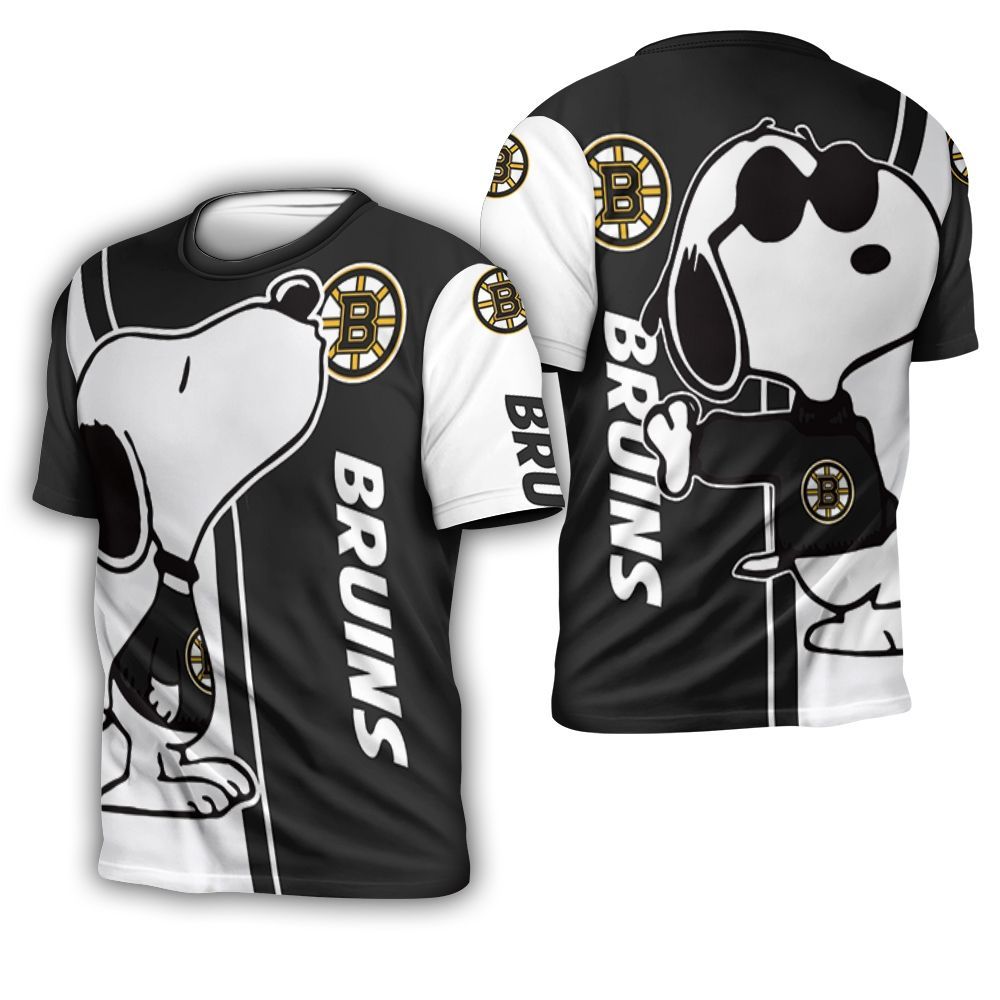 Boston Bruins Snoopy Lover 3D Printed 3D T-Shirt