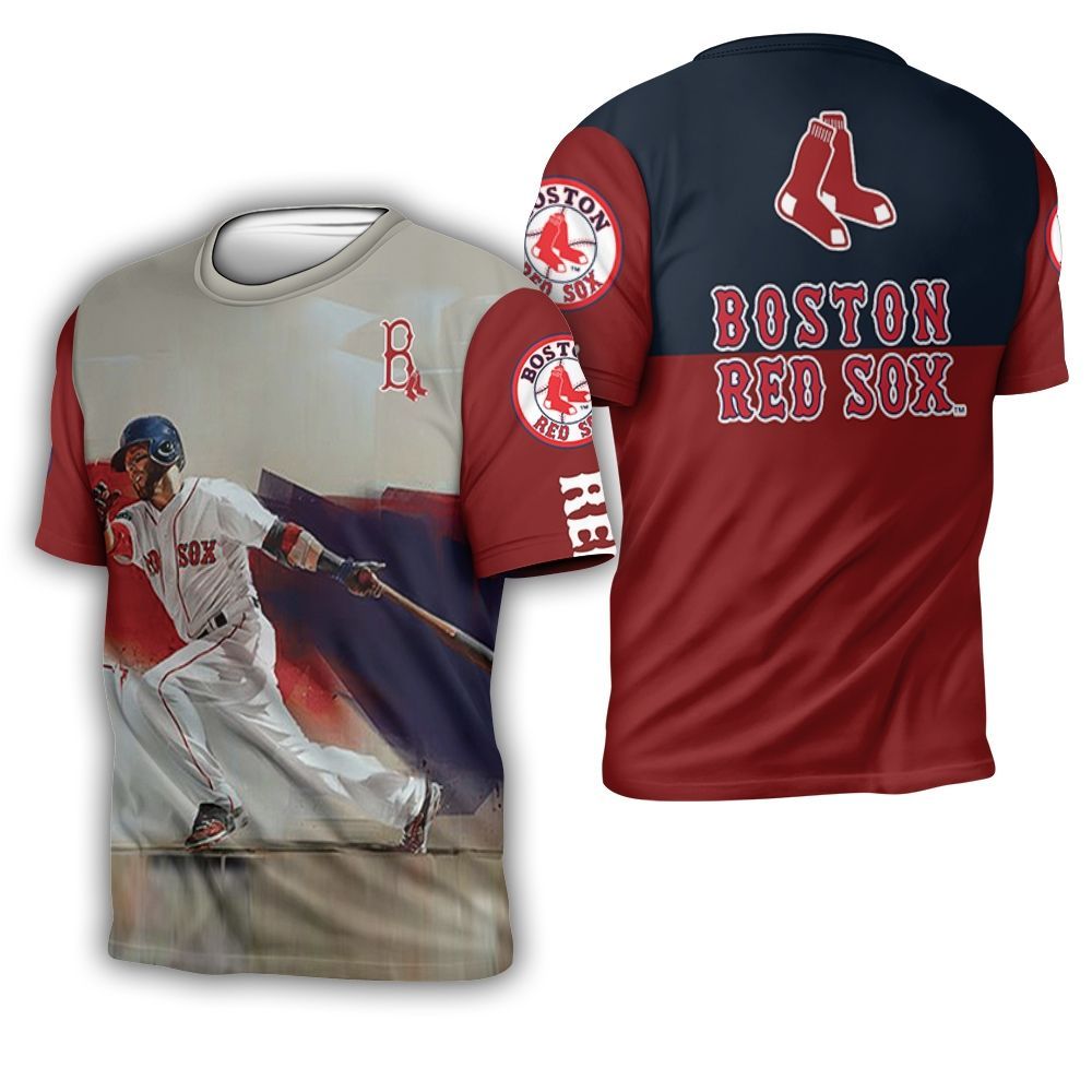 Boston Red Sox Dustin Pedroia 15 Legend 3D T-Shirt