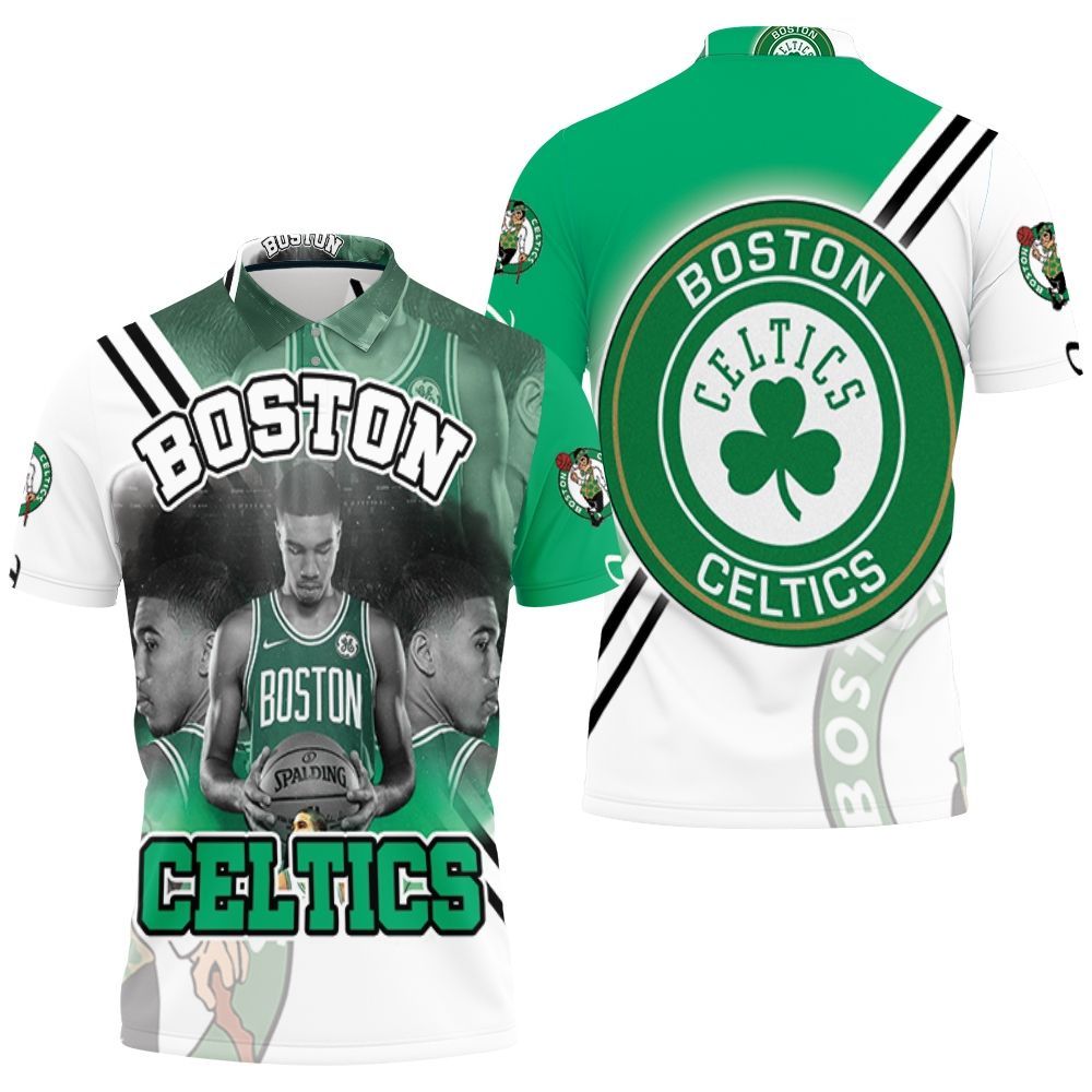 Jayson Tatum 0 Boston Celtics Signature Polo Shirt