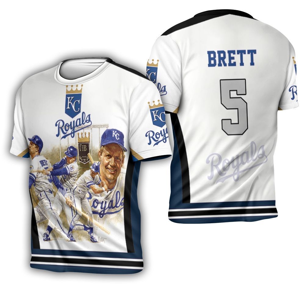 5 George Brett Kansas City Royals City 3D T-Shirt