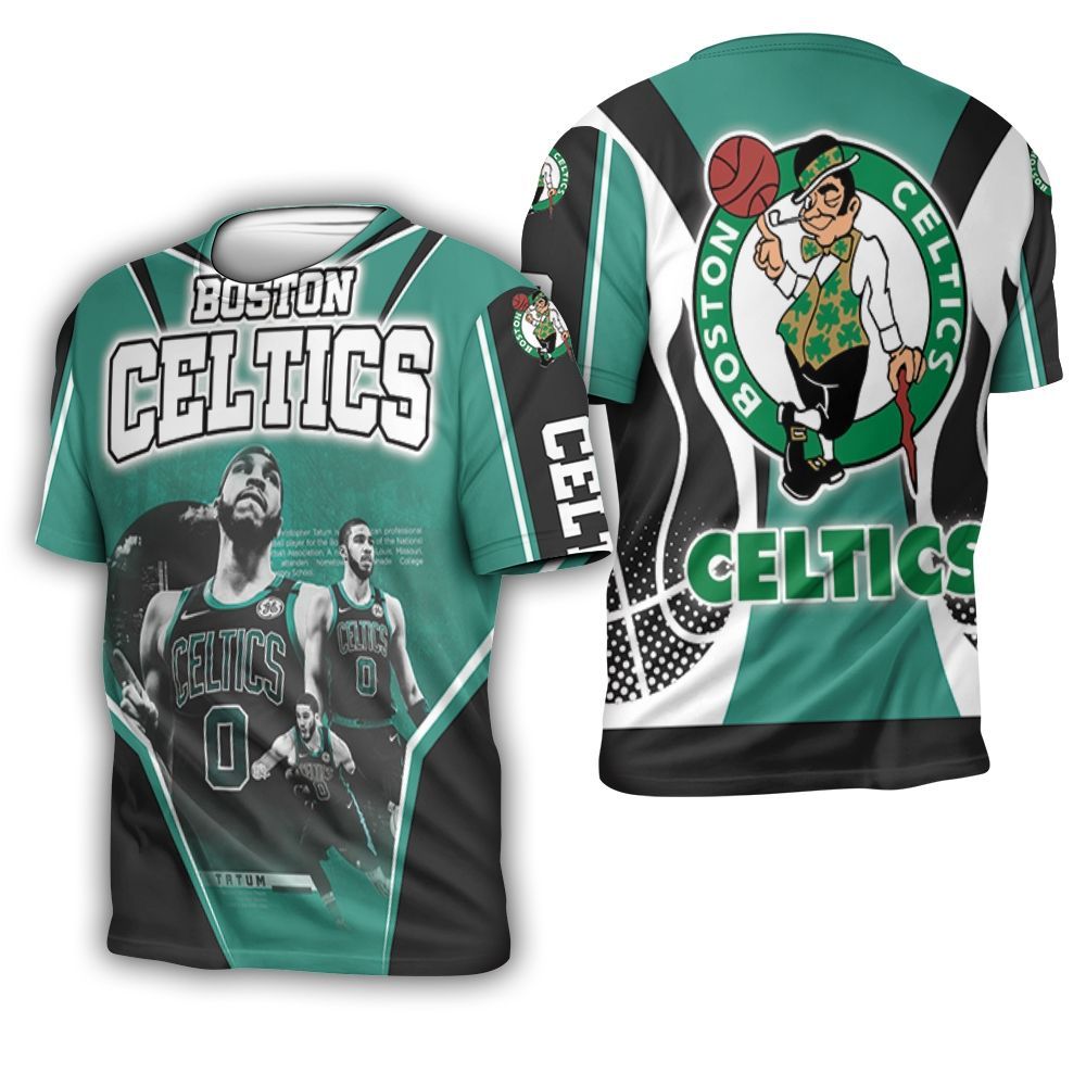 Jayson Tatum 0 Boston Celtics 3D T-Shirt