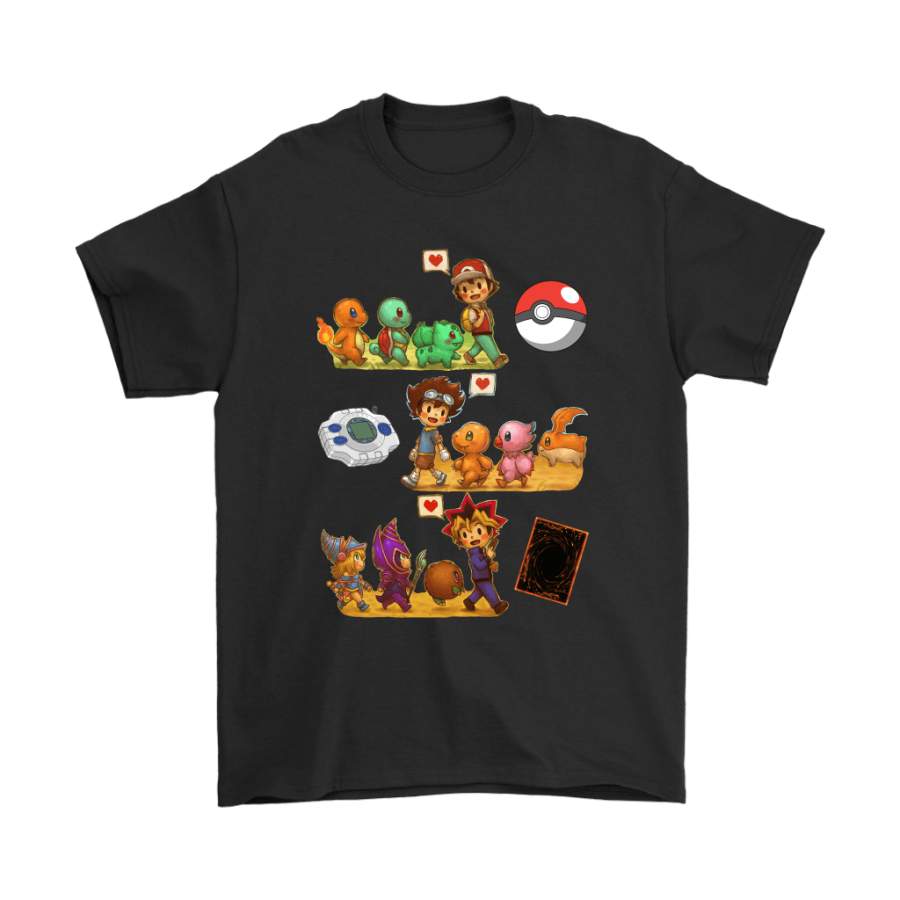 Pokemon Digimon Yugioh Starters Childhood Memory Shirts